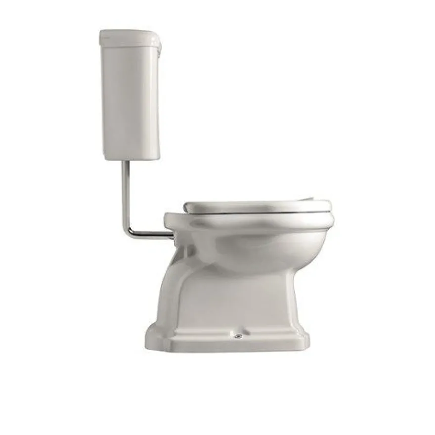 WC-istuin Kerasan Retro 2, P-lukko, keraamisella alasäiliöllä, pronssi