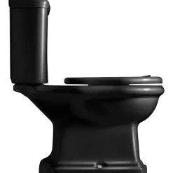 WC-istuin Lavabo Retro Monoblocco, P-lukko, musta