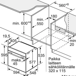 Yhdistelmähöyryuuni Siemens iQ700 HR736G1B1 60cm musta