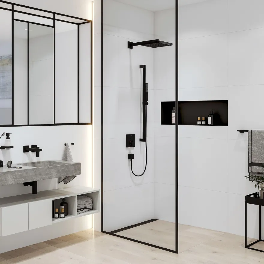 Yläsuihku Hansgrohe Pulsify E 260 1jet Ecosmart+, mattamusta