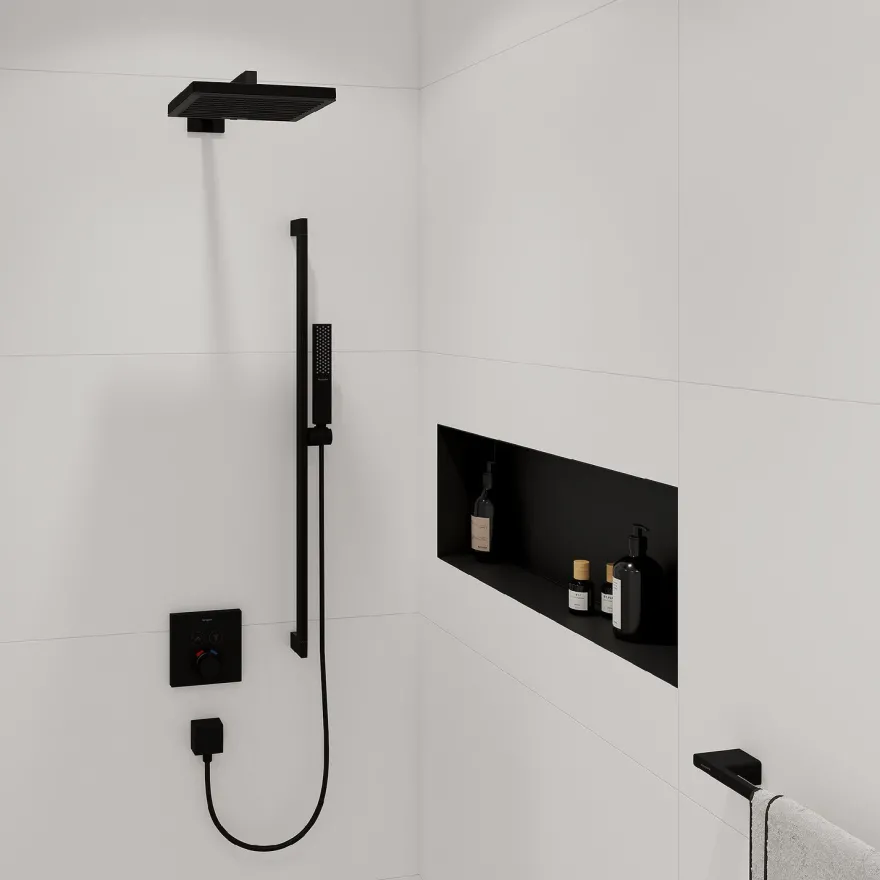 Yläsuihku Hansgrohe Pulsify E 260 1jet Ecosmart+, mattamusta