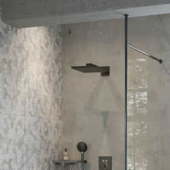 Yläsuihku Hansgrohe Raindance E 300 Air 1jet, seinäsuihkuputki, piiloasennus, harjattu musta kromi