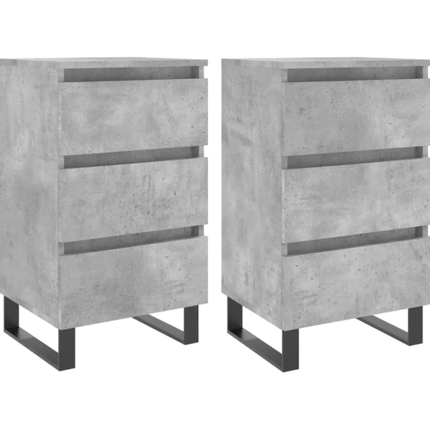 Yöpöydät 2 kpl tekninen puu, 40x35x69 cm, eri värejä (30119)
