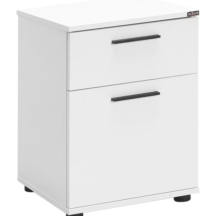 Yöpöytä Linento Furniture KMD-611-BB-1, valkoinen