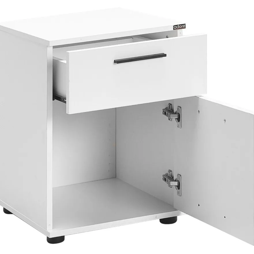Yöpöytä Linento Furniture KMD-611-BB-1, valkoinen