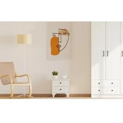 Yöpöytä Linento Furniture Rb-185-08, 40x45cm, mattavalkoinen