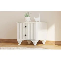 Yöpöytä Linento Furniture Rb-185-08, 40x45cm, mattavalkoinen